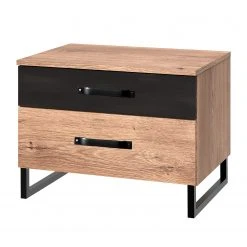 Wimex Nachtkommode Detroit - Plankeneiche Dekor / Schwarz