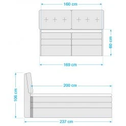 Fredriks Boxspringbett Venslev - Microfaser - 160 x 200cm -Schlafzimmer Verkaufe DE 1000129972 210709 11594200018 SKETCH DETAILS P000000001000129972 sketch