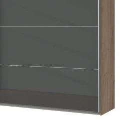 Wimex Schwebetürenschrank Easy Plus I - Plankeneiche Dekor / Glas Grau - Höhe: 210 cm - Breite: 225 cm -Schlafzimmer Verkaufe DE 1000130090 180912 120722186 GALLERYIMAGES P000000001000130090