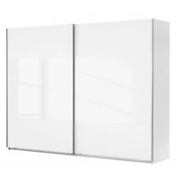 Wimex Schwebetürenschrank Easy Plus I - Polarweiß / Weißglas - Höhe: 210 cm - Breite: 225 cm