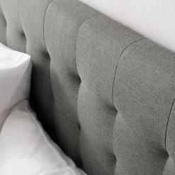 Mørteens Polsterbett Almonte - Webstoff / Gummibaum massiv - Hellgrau -Schlafzimmer Verkaufe DE 1000131989 191031 06201400010 DETAILS P000000001000131989