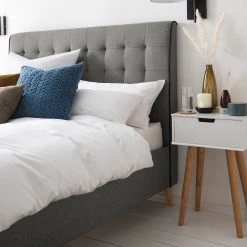 Mørteens Polsterbett Almonte - Webstoff / Gummibaum massiv - Hellgrau -Schlafzimmer Verkaufe DE 1000131989 191031 06201400011 DETAILS P000000001000131989