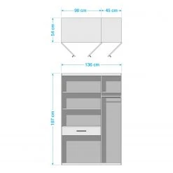 Rauch Blue Drehtürenschrank Tübingen - Alpinweiß - Breite: 136 cm -Schlafzimmer Verkaufe DE 1000133159 181002 10305112 GALLERYIMAGES P000000001000133159
