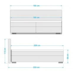 Maison Belfort Boxspringbett Willard I - Webstoff - Taupe - 180 x 200cm -Schlafzimmer Verkaufe DE 1000134671 181105 16001803 GALLERYIMAGES P000000001000134671