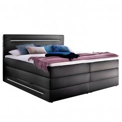 Meise.möbel Boxspringbett Lights - Kunstleder - Schwarz - 180 x 200cm - 2 Bettkästen -Schlafzimmer Verkaufe DE 1000135893 210106 08194000013 DETAILS P000000001000135893