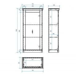 Ridgevalley Highboard Lewk II - Pinie Weiß Dekor / Pinie Dekor -Schlafzimmer Verkaufe DE 1000136077 181219 14223800056 GALLERYIMAGES P000000001000136077