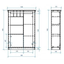 Ridgevalley Highboard Lewk III - Pinie Weiß Dekor / Pinie Dekor -Schlafzimmer Verkaufe DE 1000136092 181219 14224000104 GALLERYIMAGES P000000001000136092