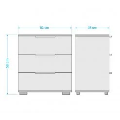 Wimex Nachtkommode Nadja - Weiß -Schlafzimmer Verkaufe DE 1000136755 181015 11073903 GALLERYIMAGES P000000001000136755