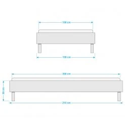 Wimex Bettgestell Easy Beds - Plankeneiche Dekor - 100 x 200cm -Schlafzimmer Verkaufe DE 1000136958 210701 07564000010 SKETCH DETAILS P000000001000136958 sketch