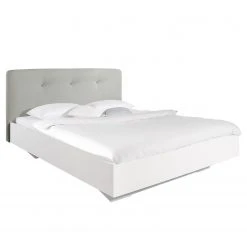 Bett SKØP IV - Hellgrau / Weiß - 140 x 200cm