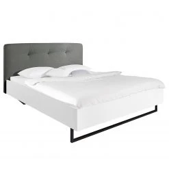 Bett SKØP VII - Dunkelgrau / Weiß - 140 x 200cm