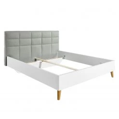 Bett SKØP IX - Hellgrau / Weiß - 140 x 200cm -Schlafzimmer Verkaufe DE 1000142623 181116 132802300 GALLERYIMAGES P000000001000142623