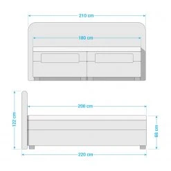 Fredriks Boxspringbett Tupa - Webstoff - Schwarz / Anthrazit -Schlafzimmer Verkaufe DE 1000143682 181116 15553841 GALLERYIMAGES P000000001000143682