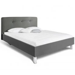 Bett SKØP VI - Dunkelgrau / Grau - 160 x 200cm -Schlafzimmer Verkaufe DE 1000143980 210810 16174400385 DETAILS P000000001000143980