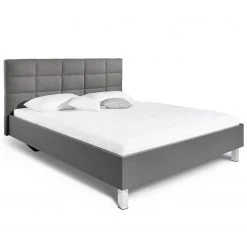 Bett SKØP X - Dunkelgrau / Grau - 160 x 200cm -Schlafzimmer Verkaufe DE 1000144309 210810 16174000286 DETAILS P000000001000144309