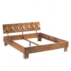 Ars manufacti Massivholzbett Yao - Akazie massiv / Metall - Akazie / Gold -Schlafzimmer Verkaufe DE 1000145314 190705 11161000003 DETAILS P000000001000145314