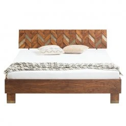 Ars manufacti Massivholzbett Yao - Akazie massiv / Metall - Akazie / Gold -Schlafzimmer Verkaufe DE 1000145314 190705 11161000005 DETAILS P000000001000145314