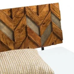 Ars manufacti Massivholzbett Yao - Akazie massiv / Metall - Akazie / Gold -Schlafzimmer Verkaufe DE 1000145314 190705 11161000006 DETAILS P000000001000145314