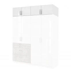 Rauch Blue Schrankaufsatz Homburg - Weiß / Hellgrau - Breite: 181 cm