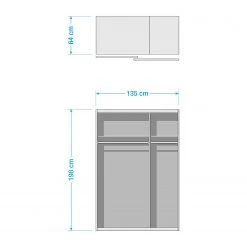 Wimex Schwebetürenschrank Cardiff - Breite: 135 cm - Mit Spiegeltür/-en -Schlafzimmer Verkaufe DE 1000151777 190129 06084000018 GALLERYIMAGES P000000001000151777