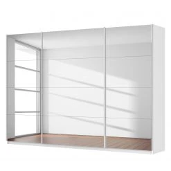 Schwebetürenschrank SKØP reflect - Alpinweiß - Höhe: 222 cm - Breite: 315 cm - 3