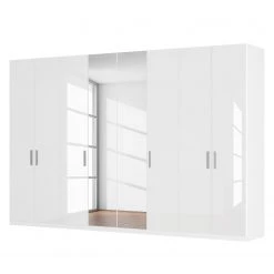 Drehtürenschrank SKØP pure gloss reflect - Hochglanz Weiß / Weiß - Höhe: 236 cm - Breite: 360 cm