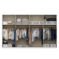 Drehtürenschrank SKØP pure gloss reflect - Hochglanz Weiß / Weiß - Höhe: 236 cm - Breite: 360 cm -Schlafzimmer Verkaufe DE 1000154841 191129 15312000343 DETAILS P000000001000154841