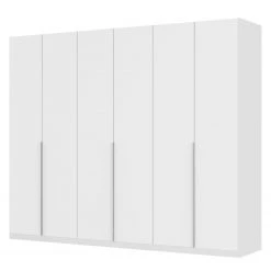 Drehtürenschrank SKØP glass alu - Mattglas Weiß - Höhe: 222 cm - Breite: 270 cm - Basic