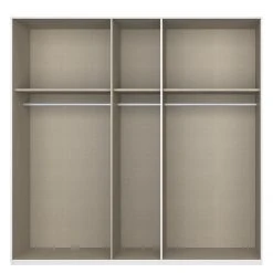 Drehtürenschrank SKØP glass wood reflec - Mattglas Weiß/ Kristallspiegel - Höhe: 222 cm - Breite: 225 cm - Basic -Schlafzimmer Verkaufe DE 1000154887 190204 12412200413 GALLERYIMAGES P000000001000154887