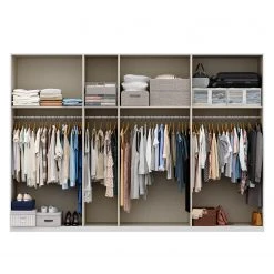 Drehtürenschrank SKØP country - Landhaus weiß - Höhe: 222 cm - Breite: 315 cm - Basic -Schlafzimmer Verkaufe DE 1000154919 191129 15312900421 DETAILS P000000001000154919