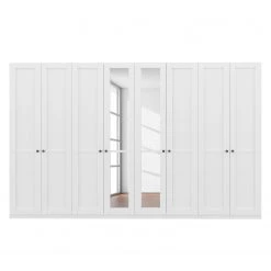 Drehtürenschrank SKØP country reflect - Landhaus Weiß / Kristallspiegel - Höhe: 222 cm - Breite: 360 cm - Basic -Schlafzimmer Verkaufe DE 1000154920 190204 12380200190 GALLERYIMAGES P000000001000154920