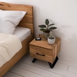 Ars Natura Nachtkommode Vardo - Akazie massiv / Metall - Akazie / Schwarz -Schlafzimmer Verkaufe DE 1000166789 191113 10462000014 MOOD DETAILS P000000001000166789 mood