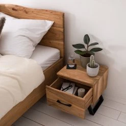 Ars Natura Nachtkommode Vardo - Akazie massiv / Metall - Akazie / Schwarz -Schlafzimmer Verkaufe DE 1000166789 191113 10462000016 MOOD DETAILS P000000001000166789 mood