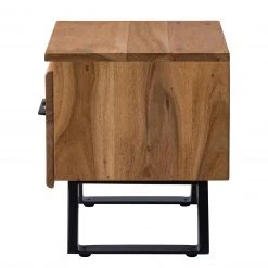 Ars Natura Nachtkommode Vardo - Akazie massiv / Metall - Akazie / Schwarz -Schlafzimmer Verkaufe DE 1000166789 200124 09382900003 DETAILS P000000001000166789