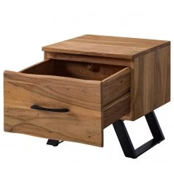 Ars Natura Nachtkommode Vardo - Akazie massiv / Metall - Akazie / Schwarz -Schlafzimmer Verkaufe DE 1000166789 200124 09382900004 DETAILS P000000001000166789