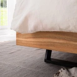 Ars Natura Massivholzbett Vardo - Akazie massiv / Metall - Akazie / Schwarz -Schlafzimmer Verkaufe DE 1000166806 191113 10462400030 DETAILS P000000001000166806