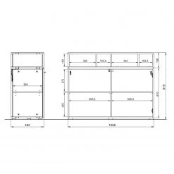 Germania Kommode Coruna - Weiß / Eiche Grandson Dekor -Schlafzimmer Verkaufe DE 1000168943 190403 11353700082 GALLERYIMAGES P000000001000168943