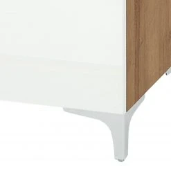 Maja Möbel Kommode Shino I - Glas Weiß / Eiche Riviera Dekor - Höhe: 109 cm -Schlafzimmer Verkaufe DE 1000170606 190418 12393300054 GALLERYIMAGES P000000001000170606