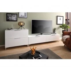 Maja Möbel Kommode Shino I - Glas Weiß / Weiß - Höhe: 77 cm -Schlafzimmer Verkaufe DE 1000170634 190418 12394100159 MOOD GALLERYIMAGES P000000001000170634 mood