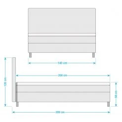 Fredriks Boxspringbett Joiselle - inkl. Topper - Webstoff - Anthrazit - 140 x 200cm 15 Fredriks Boxspringbett Joiselle - inkl. Topper - Webstoff - Anthrazit - 140 x 200cm -Schlafzimmer Verkaufe DE 1000173634 190604 16252100002 GALLERYIMAGES P000000001000173634