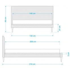 Mørteens Polsterbett Eden Hill - Webstoff - Beige - 140 x 200cm -Schlafzimmer Verkaufe DE 1000174132 210705 06071600013 SKETCH DETAILS P000000001000174132 sketch