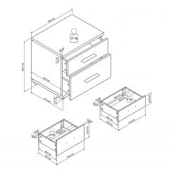 Loftscape Nachtkommode Vinstra - Braun -Schlafzimmer Verkaufe DE 1000175547 190705 06254500006 SKETCH DETAILS P000000001000175547 sketch
