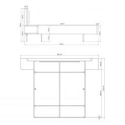 Loftscape Bettanlage Tromoy - Braun -Schlafzimmer Verkaufe DE 1000175592 190705 06260800195 SKETCH DETAILS P000000001000175592 sketch