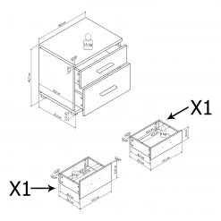 Loftscape Schlafzimmerset Vinstra (6-teilig) - Braun -Schlafzimmer Verkaufe DE 1000175614 190705 06262700409 SKETCH DETAILS P000000001000175614 sketch