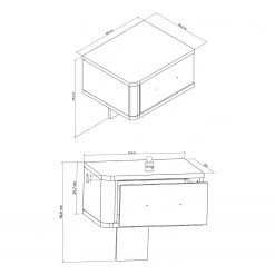 Loftscape Schlafzimmerset Tromoy (2-teilig) - Braun -Schlafzimmer Verkaufe DE 1000175646 190705 06262800422 SKETCH DETAILS P000000001000175646 sketch