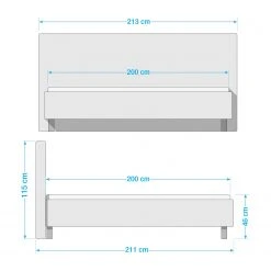 Loftscape Polsterbett Glenfield - Granit - 200 x 200cm -Schlafzimmer Verkaufe DE 1000176496 200831 14121900013 SKETCH DETAILS P000000001000176496 sketch