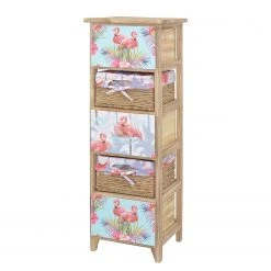 Ridgevalley Kommode Dabel - Paulownia teilmassiv - Braun / Mehrfarbig - Höhe: 90 cm