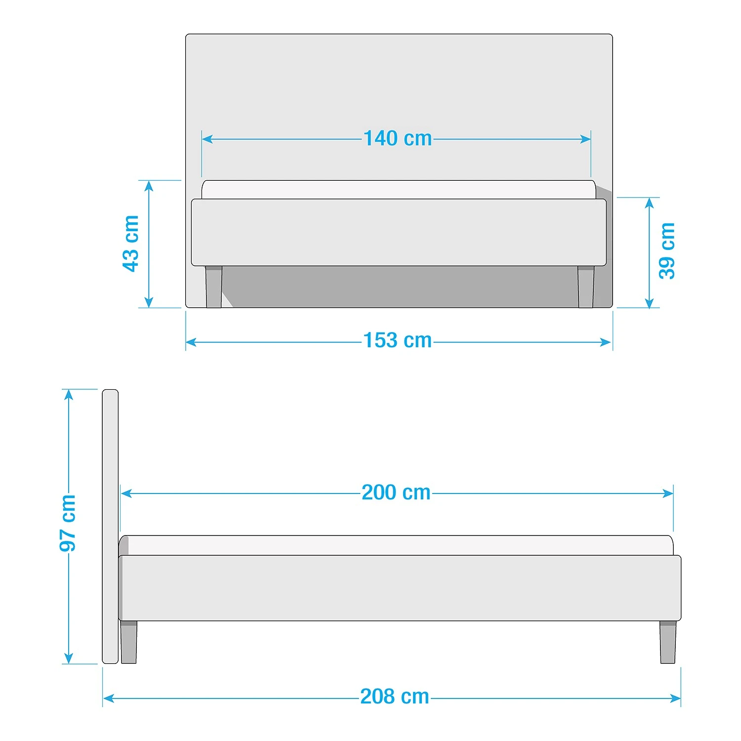 Norrwood Polsterbett Mosvik - Kies - 140 x 200cm 6 Norrwood Polsterbett Mosvik - Kies - 140 x 200cm – Bild 6
