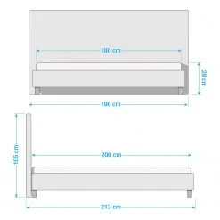 Norrwood Polsterbett Skann - Kies - 180 x 200cm -Schlafzimmer Verkaufe DE 1000176839 210702 09091900044 SKETCH DETAILS P000000001000176839 sketch
