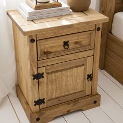 Maison Belfort Nachtkommode Finca Rustica - Kiefer massiv - Kiefer Natur -Schlafzimmer Verkaufe DE 1000178033 200507 14113700010 DETAILS P000000001000178033